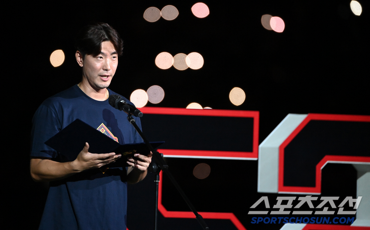[포토] 김재호의 은퇴사