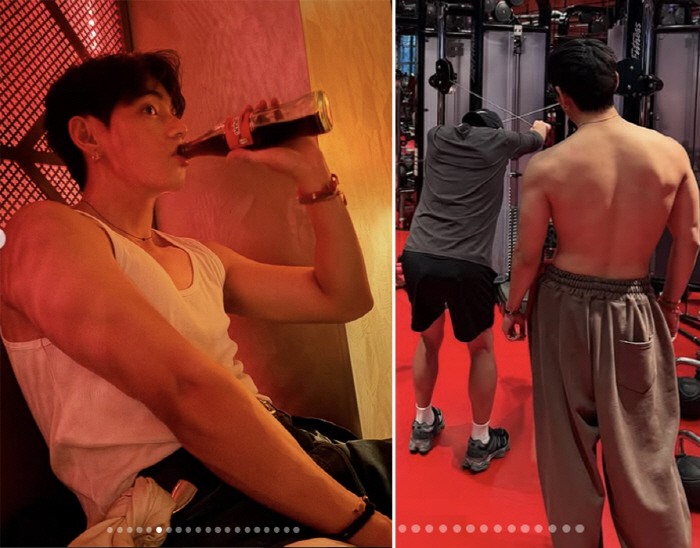 BTS 뷔, 상탈 벌크업 근육美 폭발...프랑스 파리 '발칵'