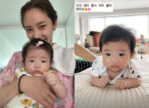 손담비 딸, ♥이규혁 '국가대표' 유전자 물려받았나 