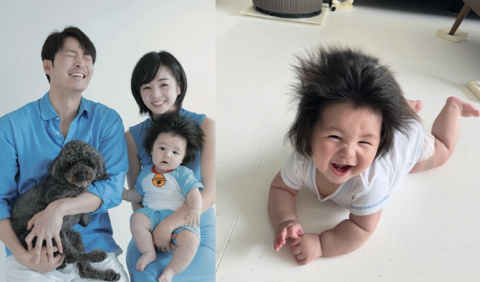 심형탁♥사야 子, 6개월 맞나? '초사이어인' 머리숱 "언제 내려갈까요?…