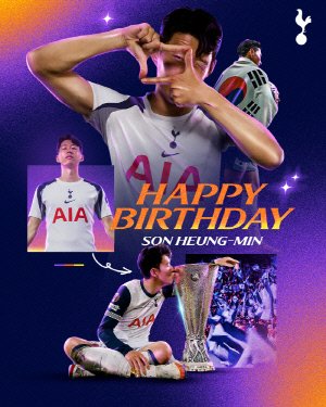 [공식]캡틴 레전드 칭송! 손흥민 생일 축하한 토트넘 →2025~26시즌도 함께간다 '잔류 유력'