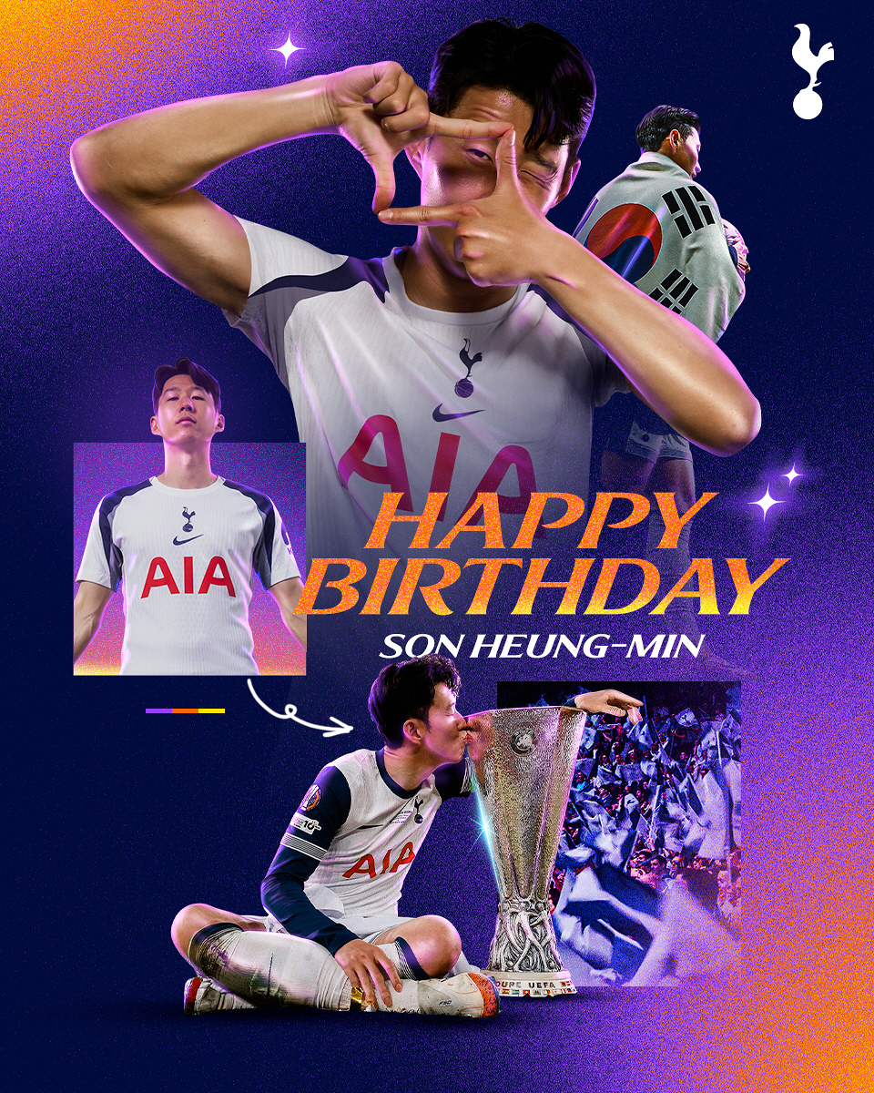 [공식]캡틴+레전드 칭송! 손흥민 생일 축하한 토트넘 →2025~26시즌…