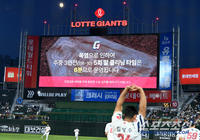 [포토] 사직 주중 3연전, 클리닝타임 6분 운영