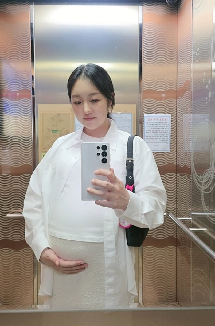 박보미, 아들상 2년만 임신..뱃속 딸과 웨딩촬영 