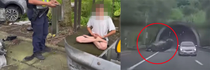 車 사고 났는데 앉아서 명상…"고수의 기운이 느껴진다"