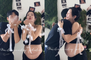 김지혜, 쌍둥이 조산 위험→의사 만류에도 만삭사진 찍더니..
