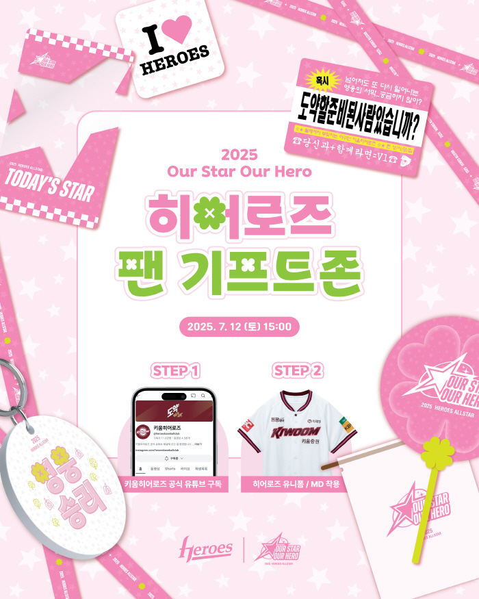 올스타전 왔다고? 히어로즈팬 모여라! 7종의 깜짝 선물 준비됐다