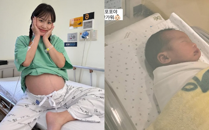 "만삭에 67kg" 헤이지니, 둘째 아들 출산 "제왕절개 무서웠지만 잘 …