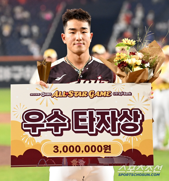[포토] 안현민, 우수타자상 수상