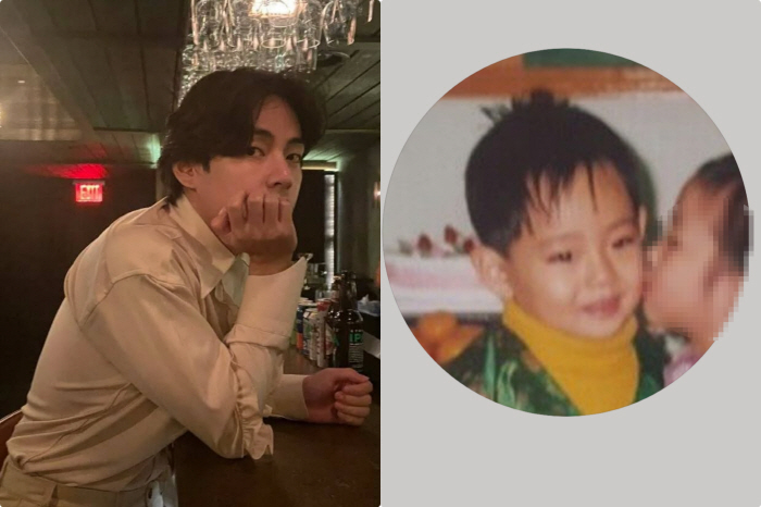 BTS 뷔, 여사친과 뽀뽀사진 깜짝 공개 