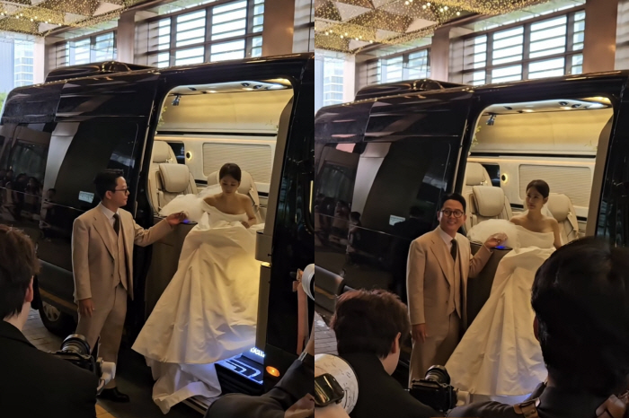 '새신랑' 김준호, ♥김지민 손 잡고 미소 폭발…결혼하길 잘했네[SC이슈…
