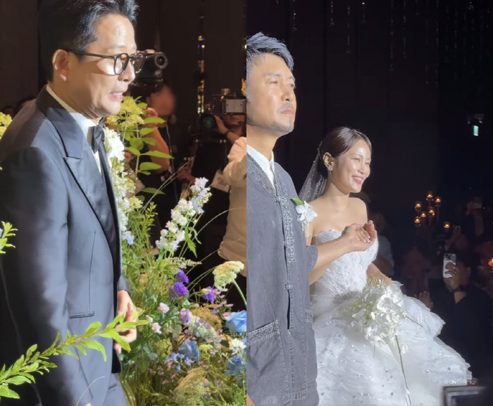 '김준호♥와 결혼' 김지민, 돌아가신 父 대신 '김대희'와 신부 입장...1200명 하객 박수