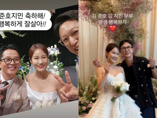 [종합] "父대신 김대희 손 잡고"…'결혼' 김지민, ♥김준호와 '개그맨…