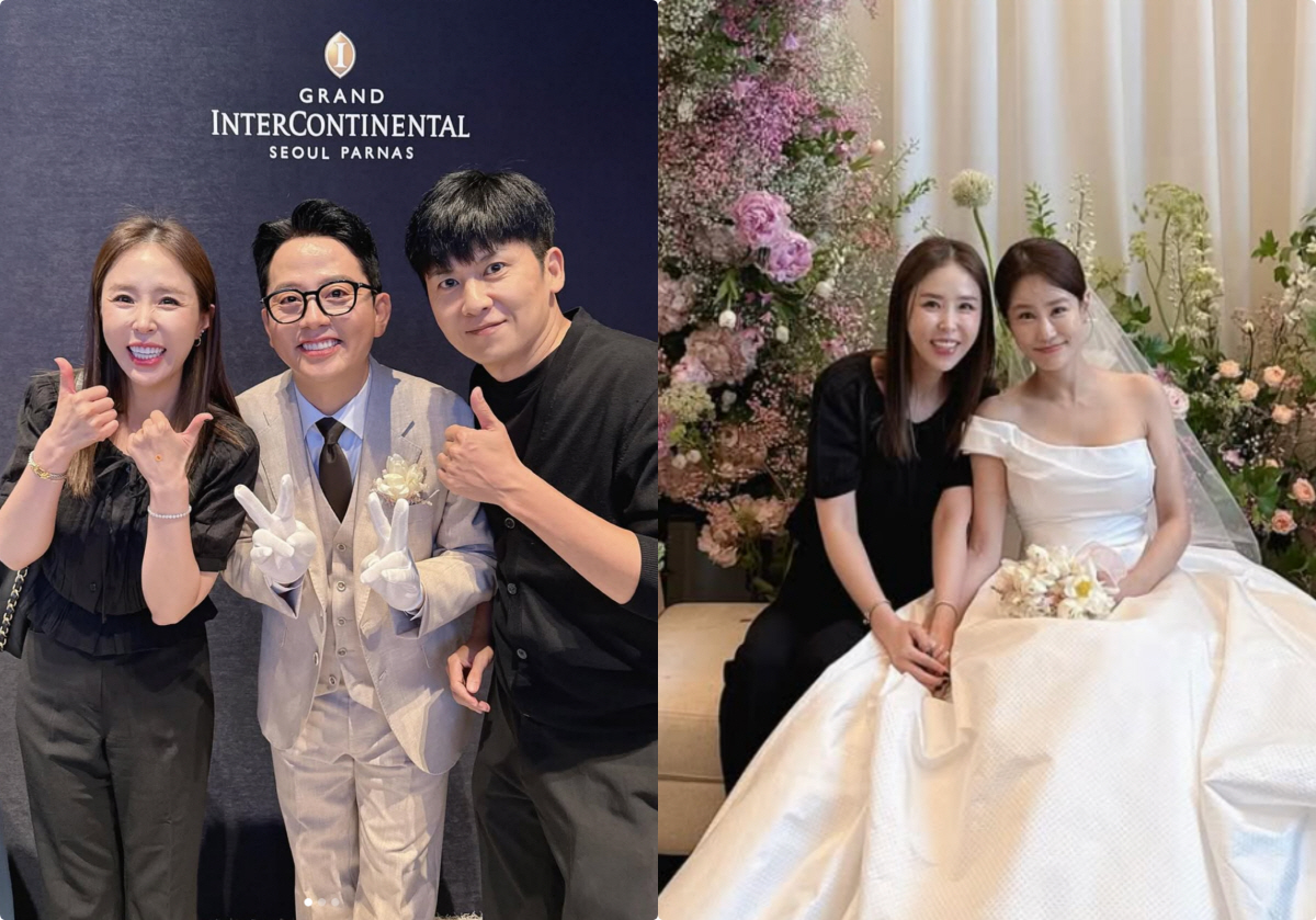 '예비 신부' 신지, 민폐 하객 등극..김지민 결혼식서 '물오른 비주얼'…