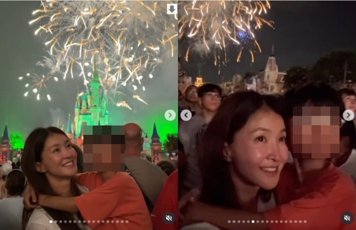 [SCin스타] ‘전남편 미동의 시험관→둘째 임신’ 이시영, 첫째아들 美 디즈니 풀코스