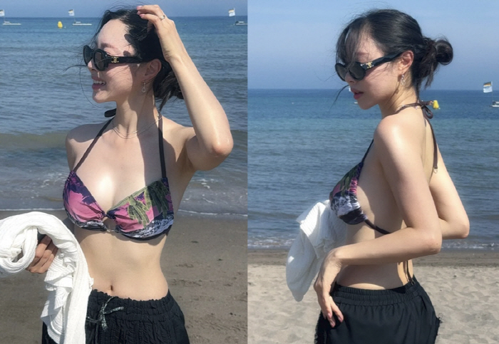'박성광♥' 이솔이, '42kg' 찍고 뽐낸 비키니 몸매...