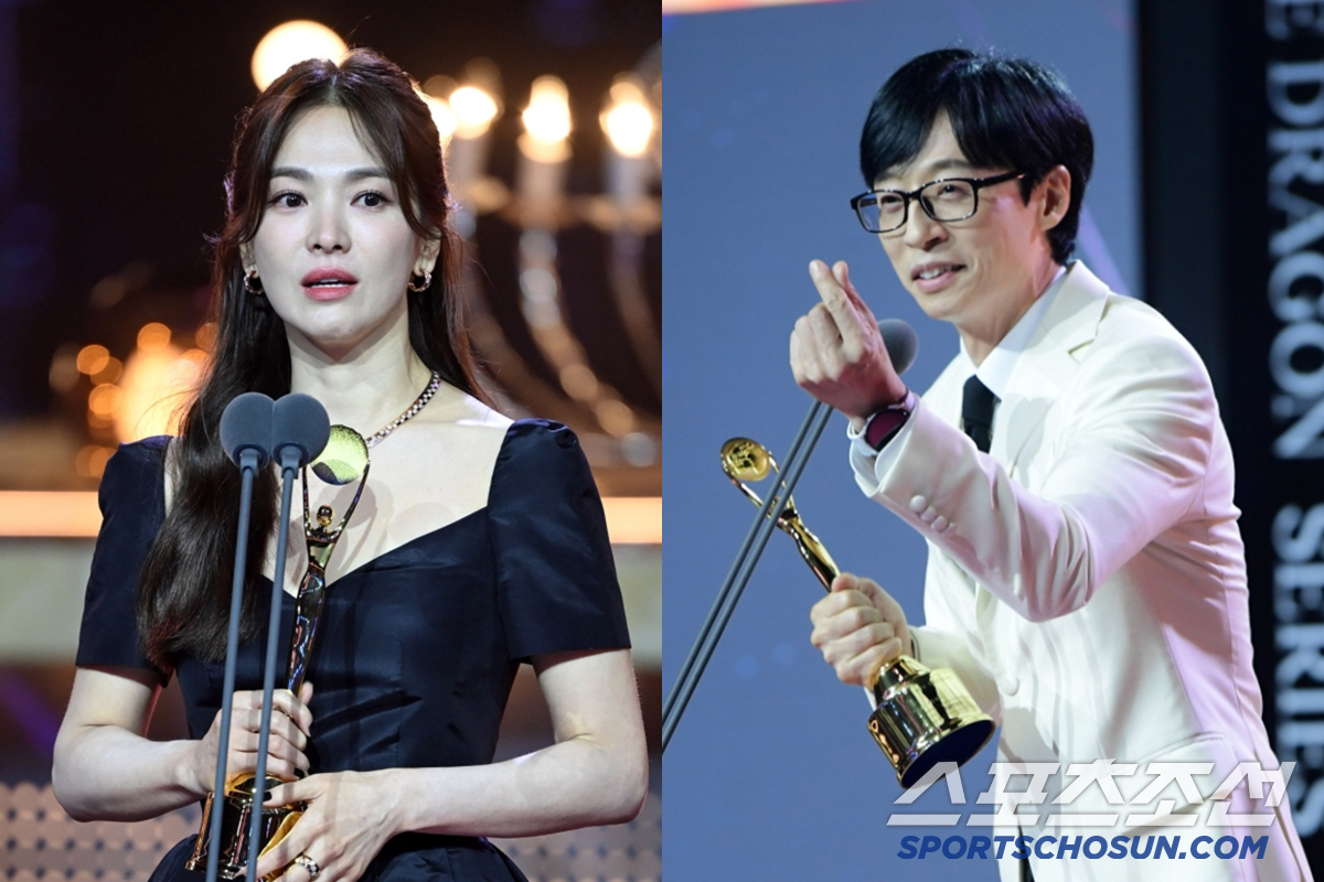 [제4회 BSA] 송혜교 소감에 눈물, 신동엽 위트에 환호…'청룡' 빛낸…