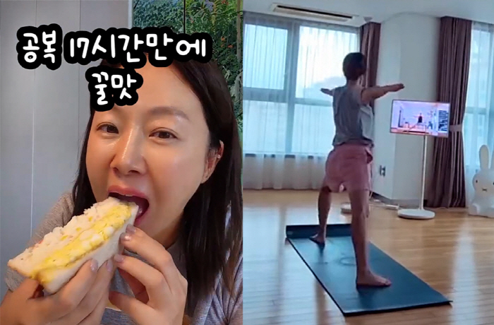 '박준형♥' 김지혜, '168cm·58kg' 살 쪘다더니...17시간 공…