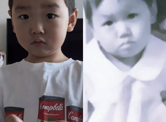 이경실, 피는 못 속여..손자와 판박이 비주얼 "나 4살 때와 닮아"