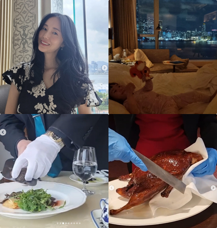 이정현, ♥의사 남편에 둘째 맡겼나?..첫째 딸만 데리고 럭셔리 해외 출장