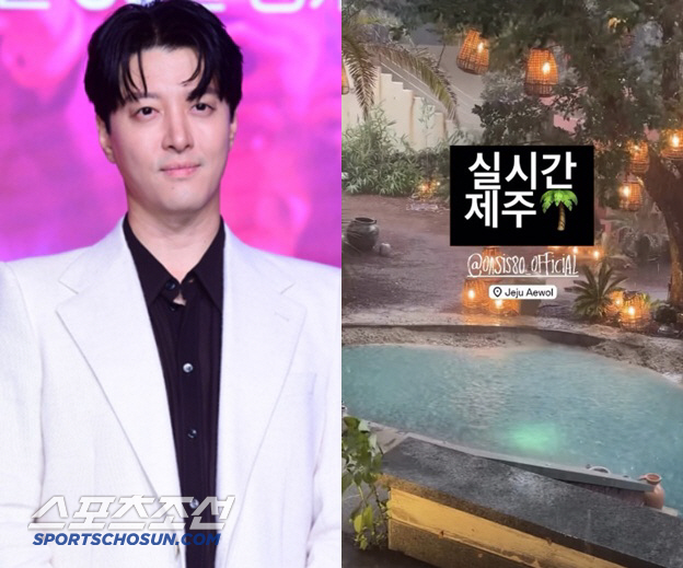 이동건 제주 카페, 폭우에 물바다.."이거 맞아?" 손님도 당황