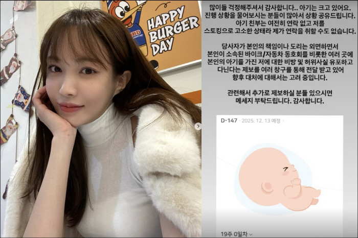 '임신' 서민재, 유서 소동 두 달만 근황 "아이 크고 있어, 친부에 연…