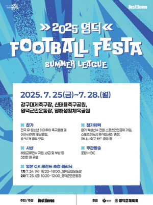 2025 영덕 풋볼 페스타 서머리그, 25~28일 경북 영덕서 개최