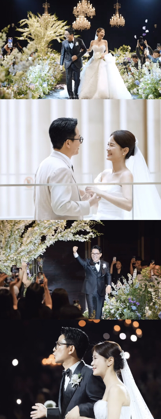 김준호♥김지민, 하객 1200명 몰린 '결혼식 본식 영상' 공개됐다..가…
