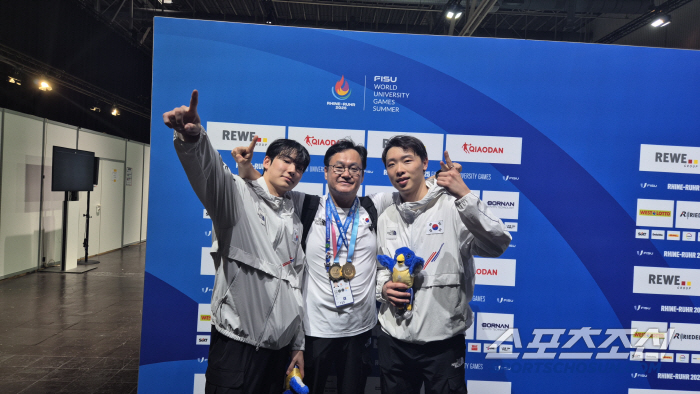 "U대회도 어펜져스 독무대!" '파리金'박상원,男사브르 개인X단체 2관왕...한체대 황희근 개인전銅 '멀티메달'