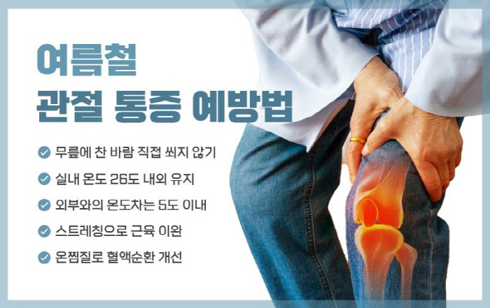 무더위·습한 날씨, 무릎 관절염 통증 악화…힘찬병원 "오다리는 더 주의"