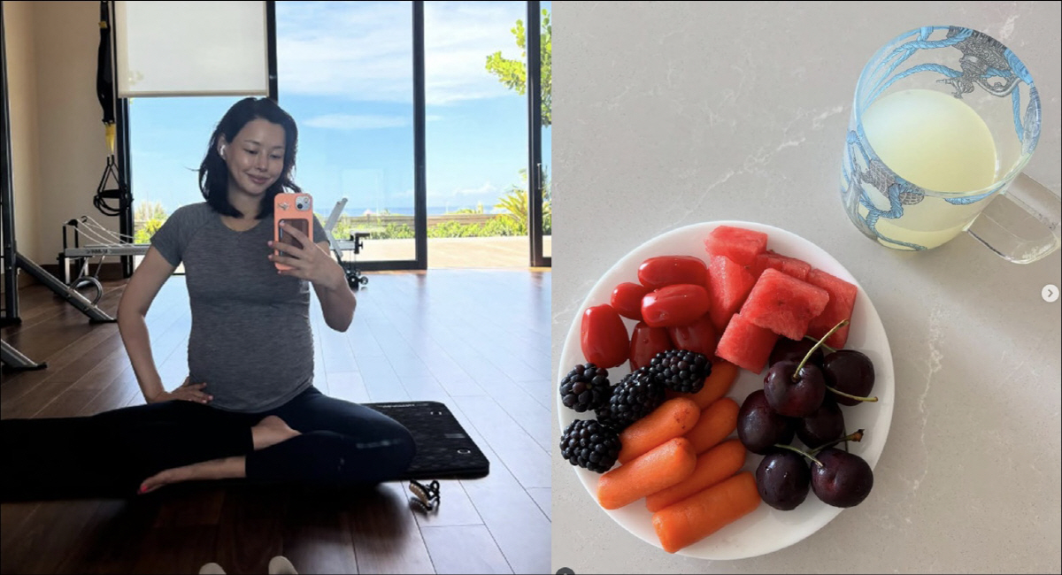 이하늬, 둘째 임신에도 철저한 식단 관리…배만 볼록 나온 이유 있네