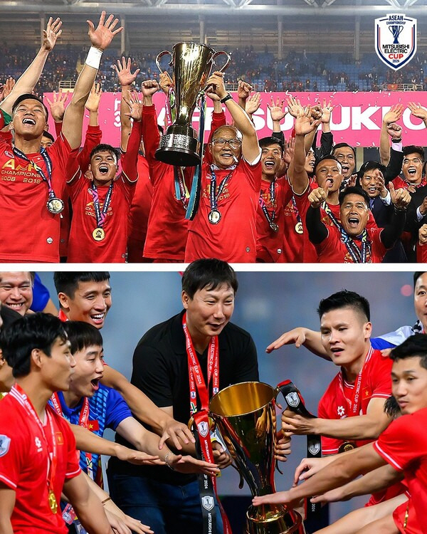 한국 신드롬 미쳤다! 박항서-신태용 뛰어넘을까...김상식, 베트남 2번째 트로피 코앞 'AFF U-23 챔피언십 결승 선착'