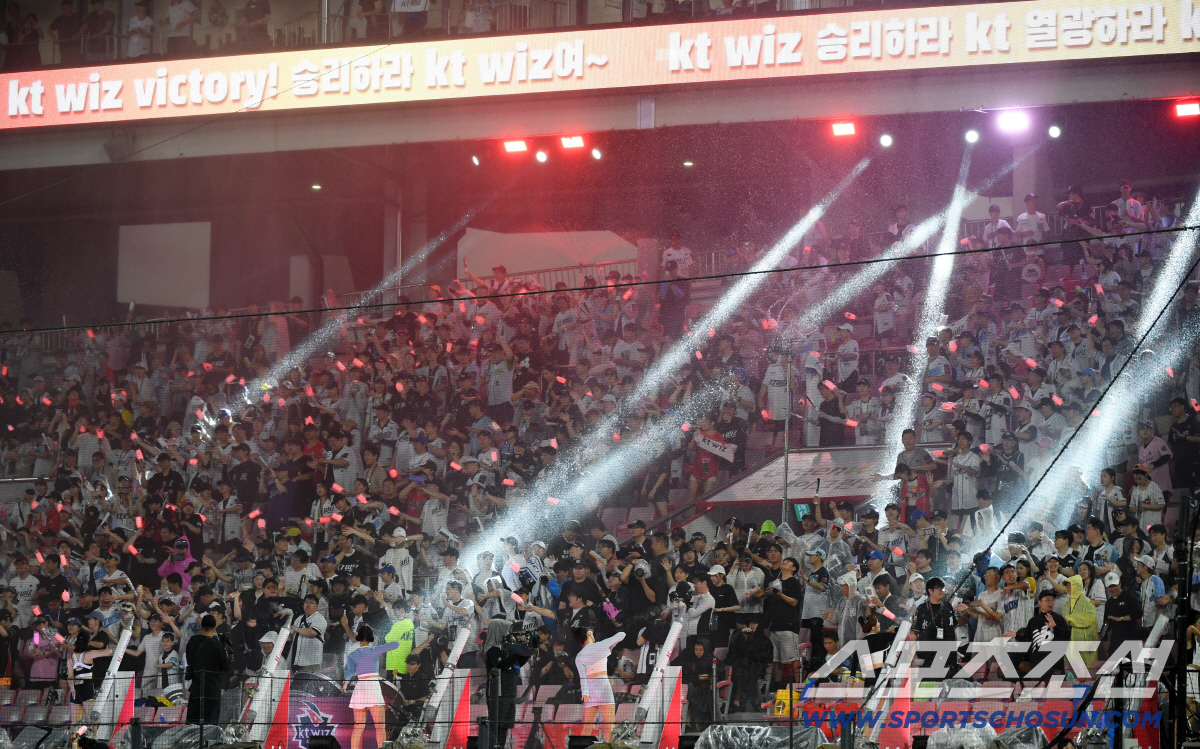[포토] KT 위즈 워터페스티벌 '야구도 보고 물놀이도 하고'