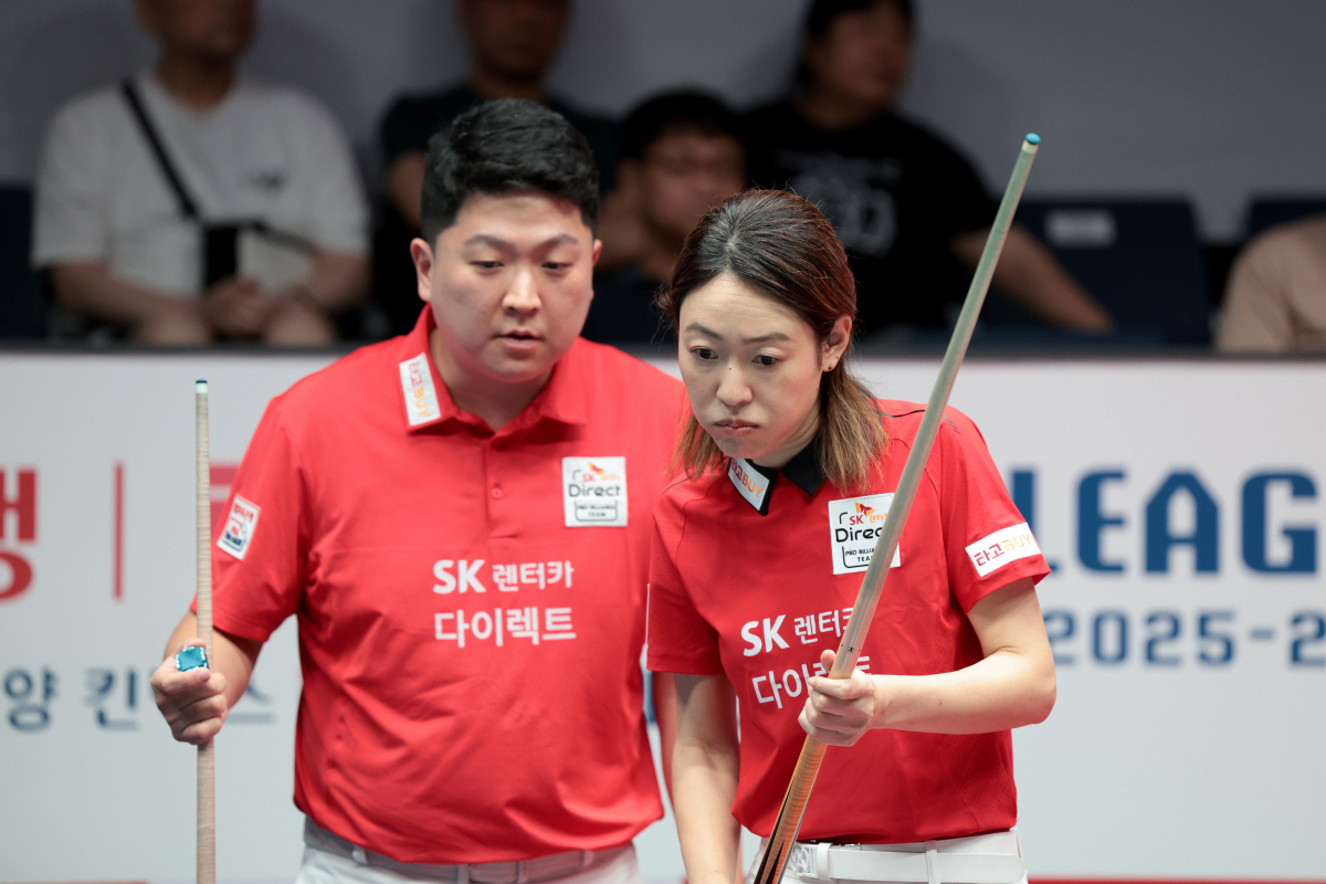 '강팀의 품격' SK렌터카·하나카드, PBA 팀리그 4연승 질주