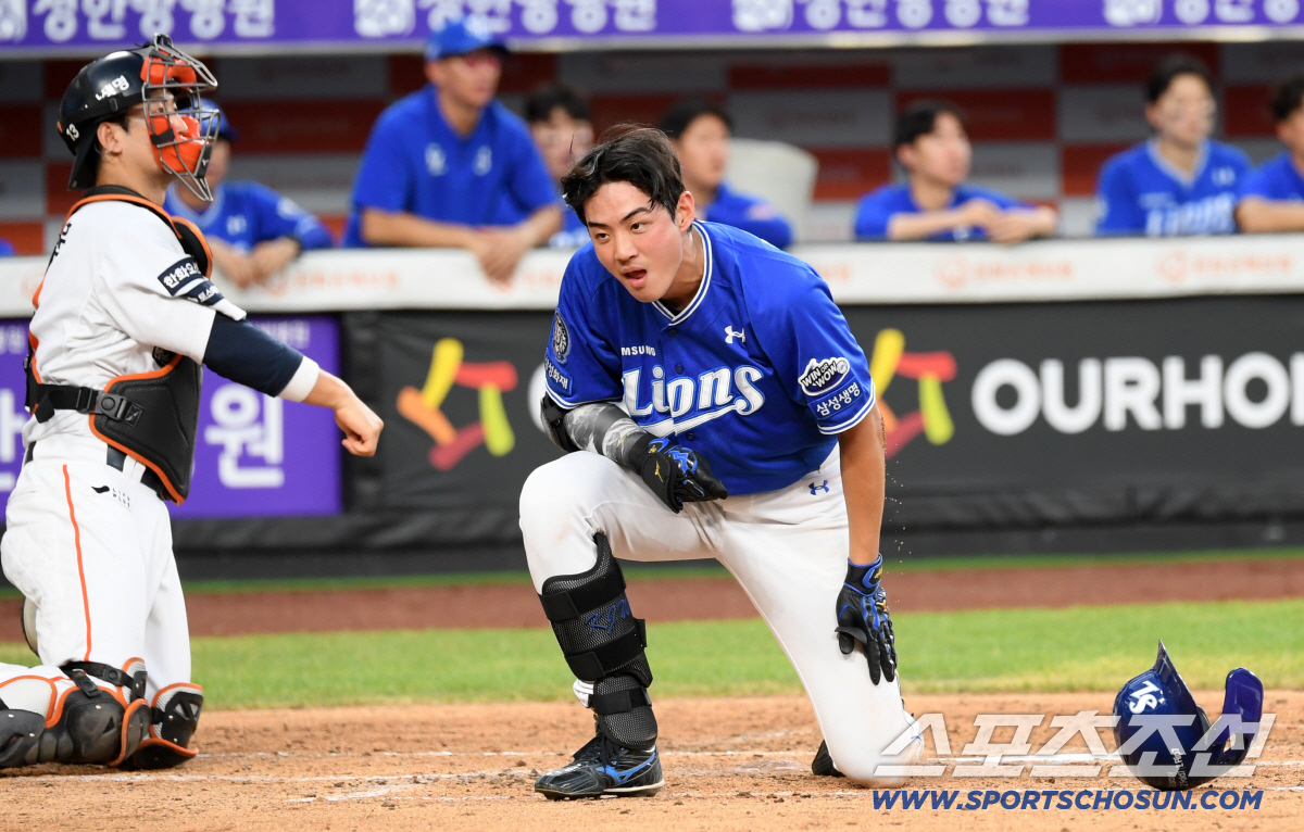 [포토] 구자욱 '깜짝이야'