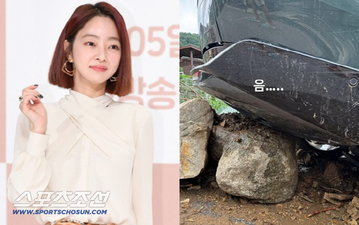 서효림, 산사태 9일 지나도 피해 여전 "차가 바위 위에" 할 말 잃은 …