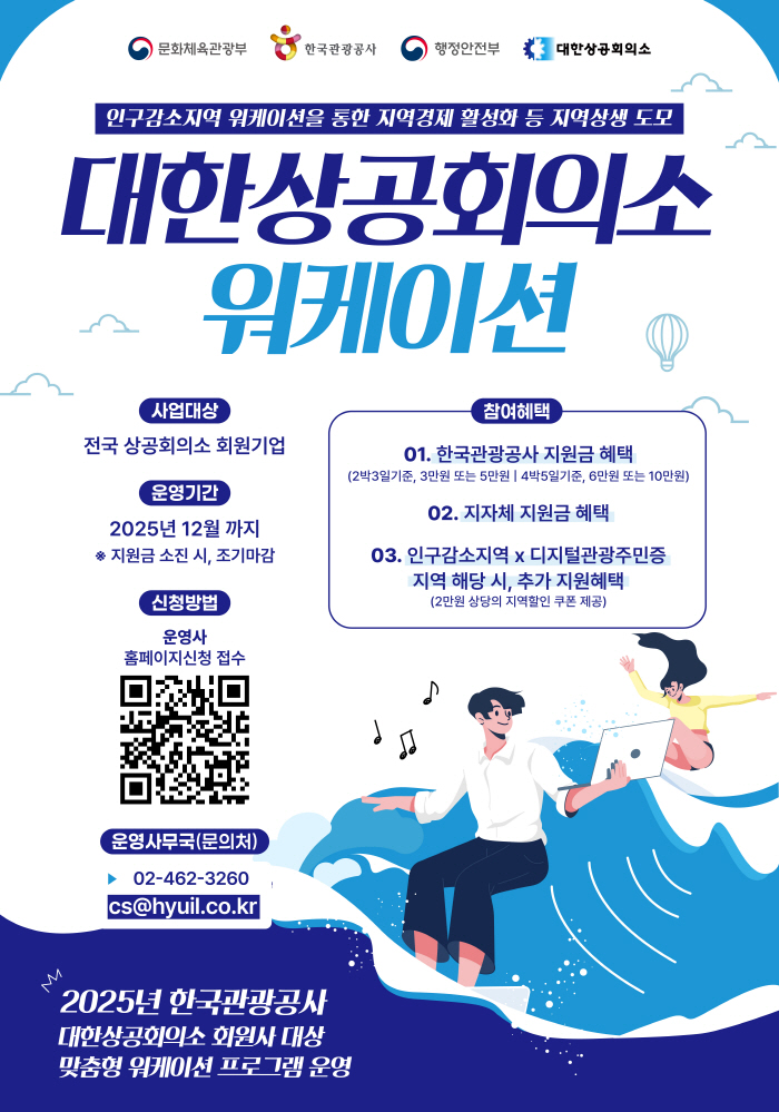 한국관광공사, 2025 워케이션 지원 프로그램 운영