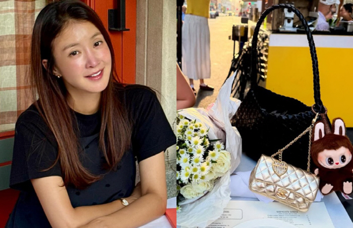 '이혼 후 임신' 이시영, 아들도 질투할 '라부부' 사랑..명품백에 달고…