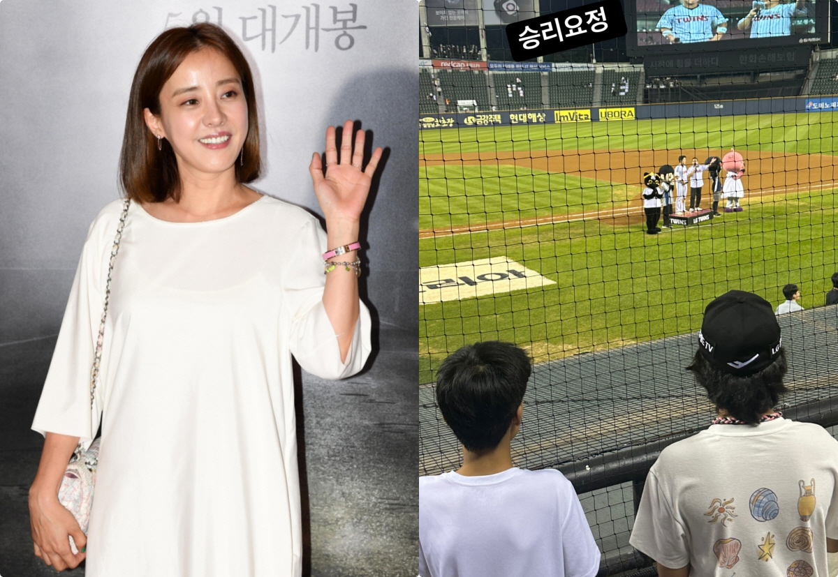 박은혜, 전남편과 유학간 쌍둥이와 한국서 재회 "야구보기 딱 좋은 날씨"