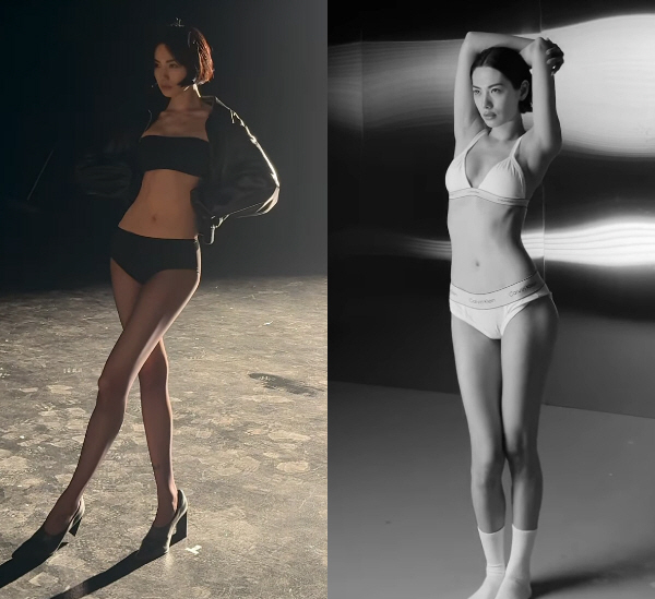 나나, 갈비뼈 드러낸 슬렌더 몸매...'NO' 보정 '늘씬 뒤태'까지 시…