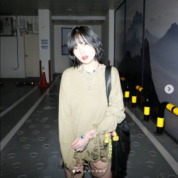 '용준형♥' 현아, 양팔 뒤덮은 타투…"타투도 패션"