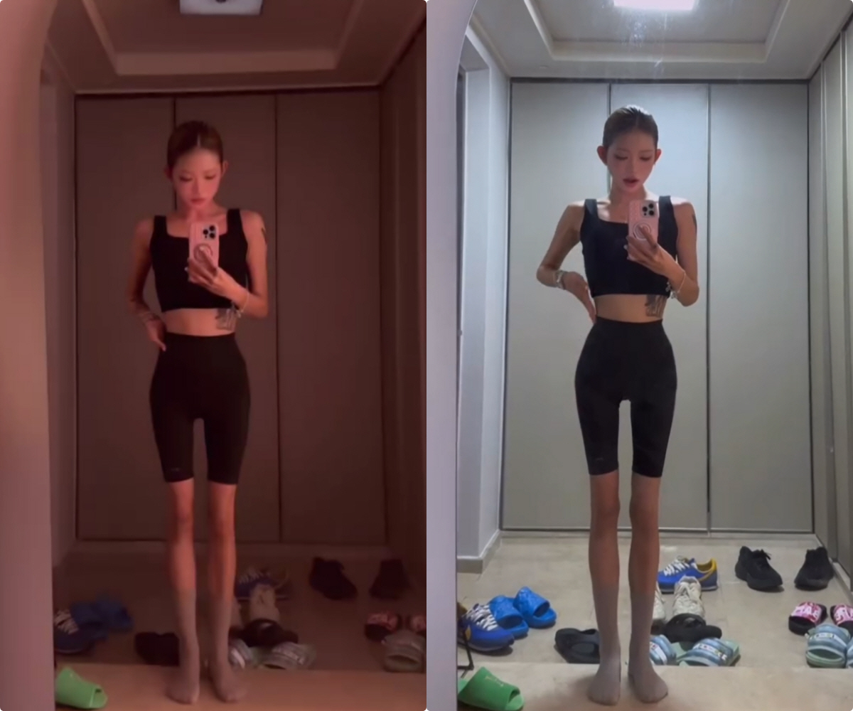 '최진실 딸' 최준희, 96→41kg 완벽한 모델 몸매.."지방 뺀 뼈말…