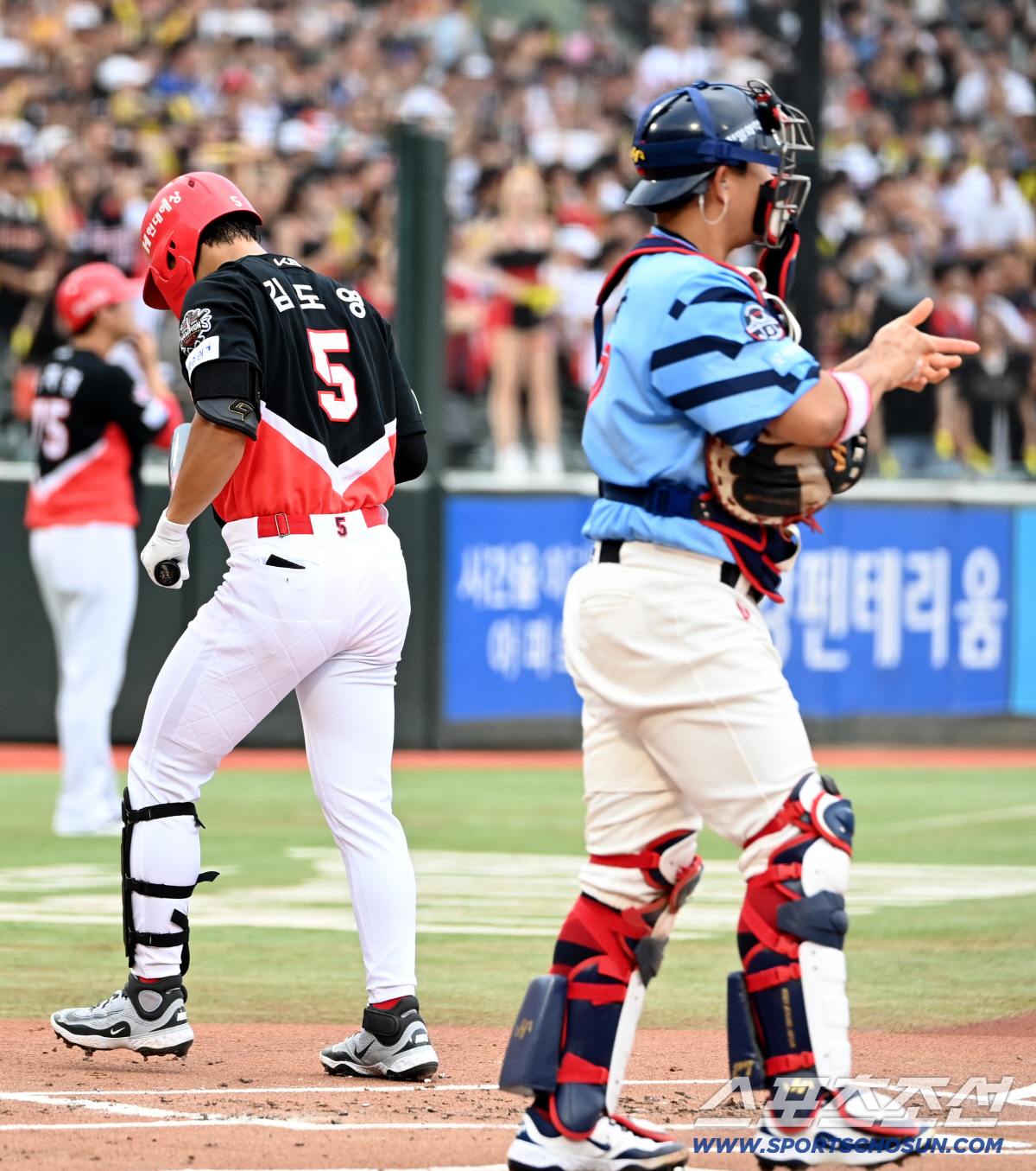 [포토] 김도영, 복귀 첫 타석 아쉬운 삼진