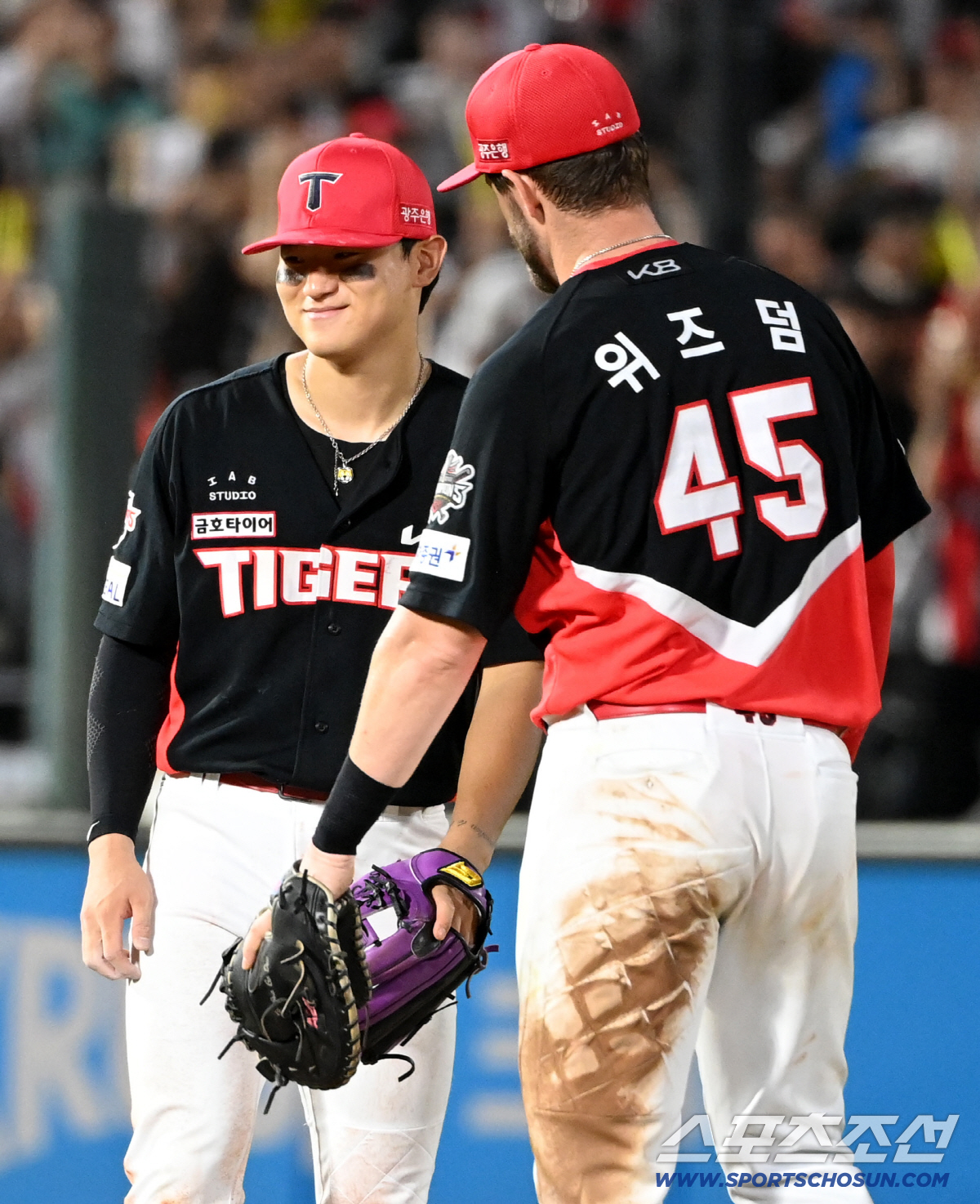 [포토] 김도영, 복귀전 승리에 기분 좋은 미소