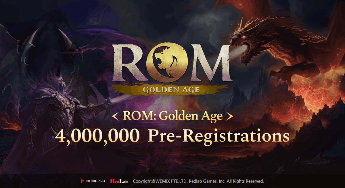 웹3 MMORPG '롬: 골든 에이지', 사전예약자 400만명 돌파
