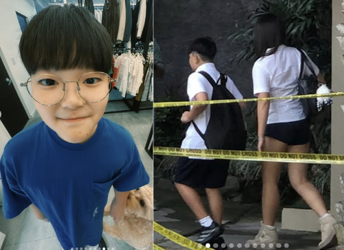 '이범수 이혼' 이윤진, 아들 발리 학교 입학 "소다 남매 첫 등교" 뭉…