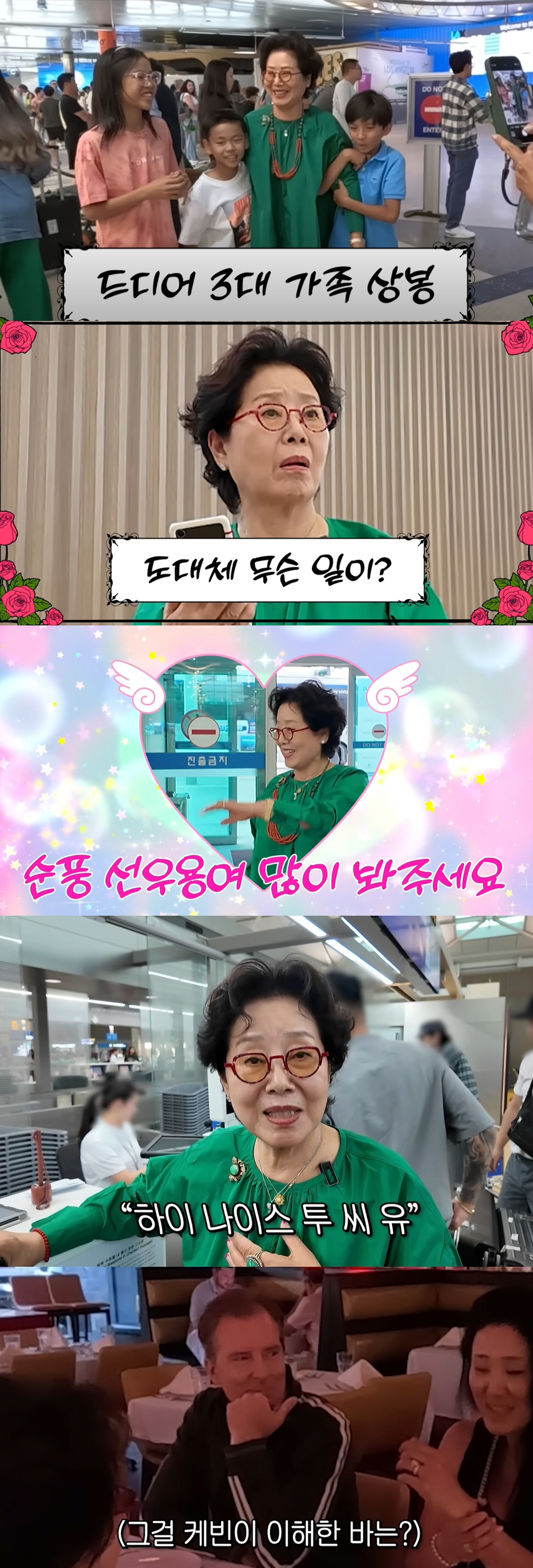 선우용여, 美 LA서 미국인 사위+혼혈 손주 상봉 최초공개 "눈물로 키운…