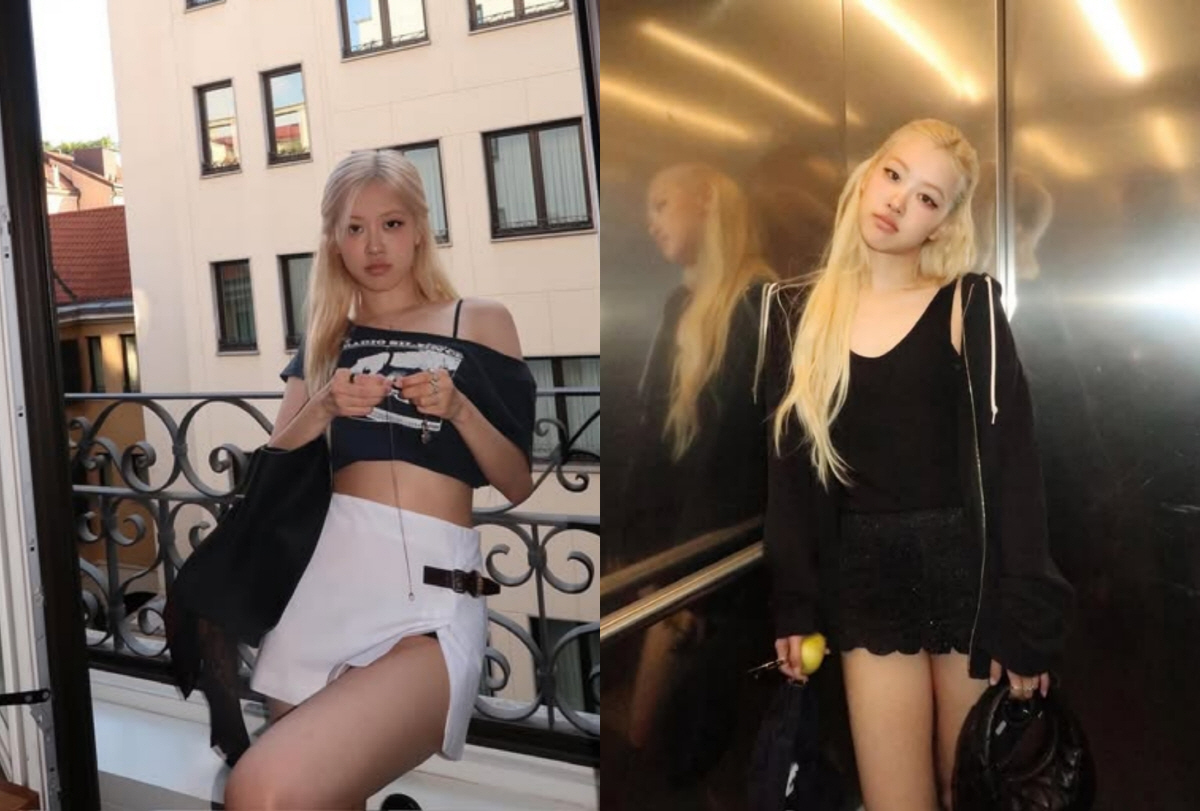 [SCin스타] 한줌 허리 라인 뽐낸 로제, 유럽 투어 中 시크→소탈 매…