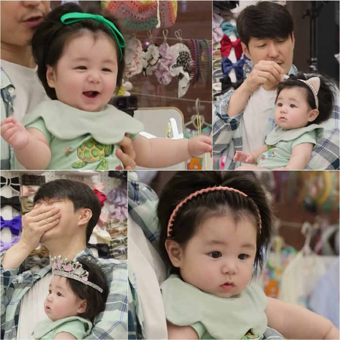 '사야♥'심형탁 아들 하루, 딸 아니야? 머리띠만 했을 뿐인데 '미모 폭…