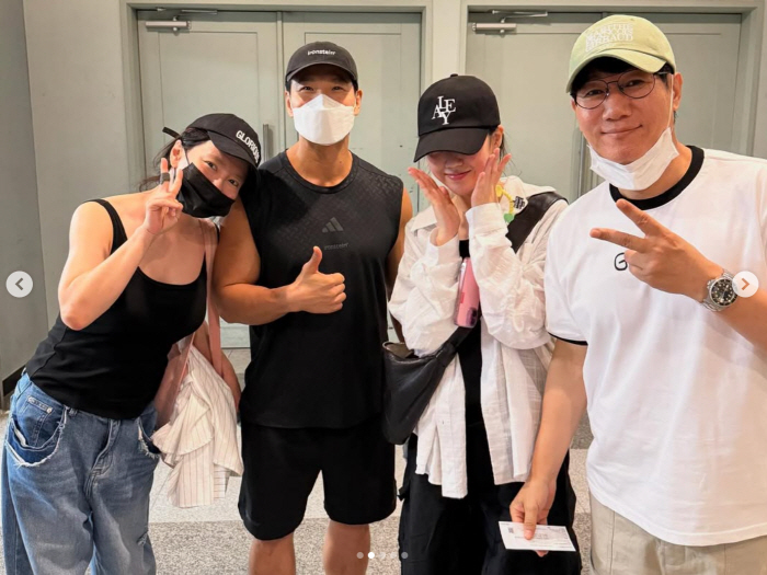 하하만 쏙 빠졌네..유재석→송지효 '런닝맨' 의리 지켰다, 양세찬쇼 관람 "최고♥"